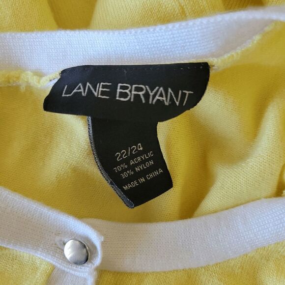 Lane Bryan women's yellow long sleeves sweater size 22l24 - Picture 4 of 7